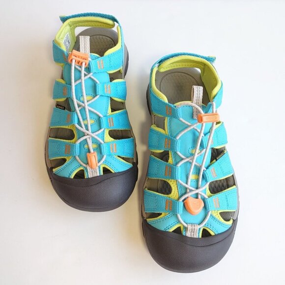KEEN Newport Boundless Sandal Waterproof Blue/Green Youth Size 3 Outdoor/Hiking - Picture 3 of 12
